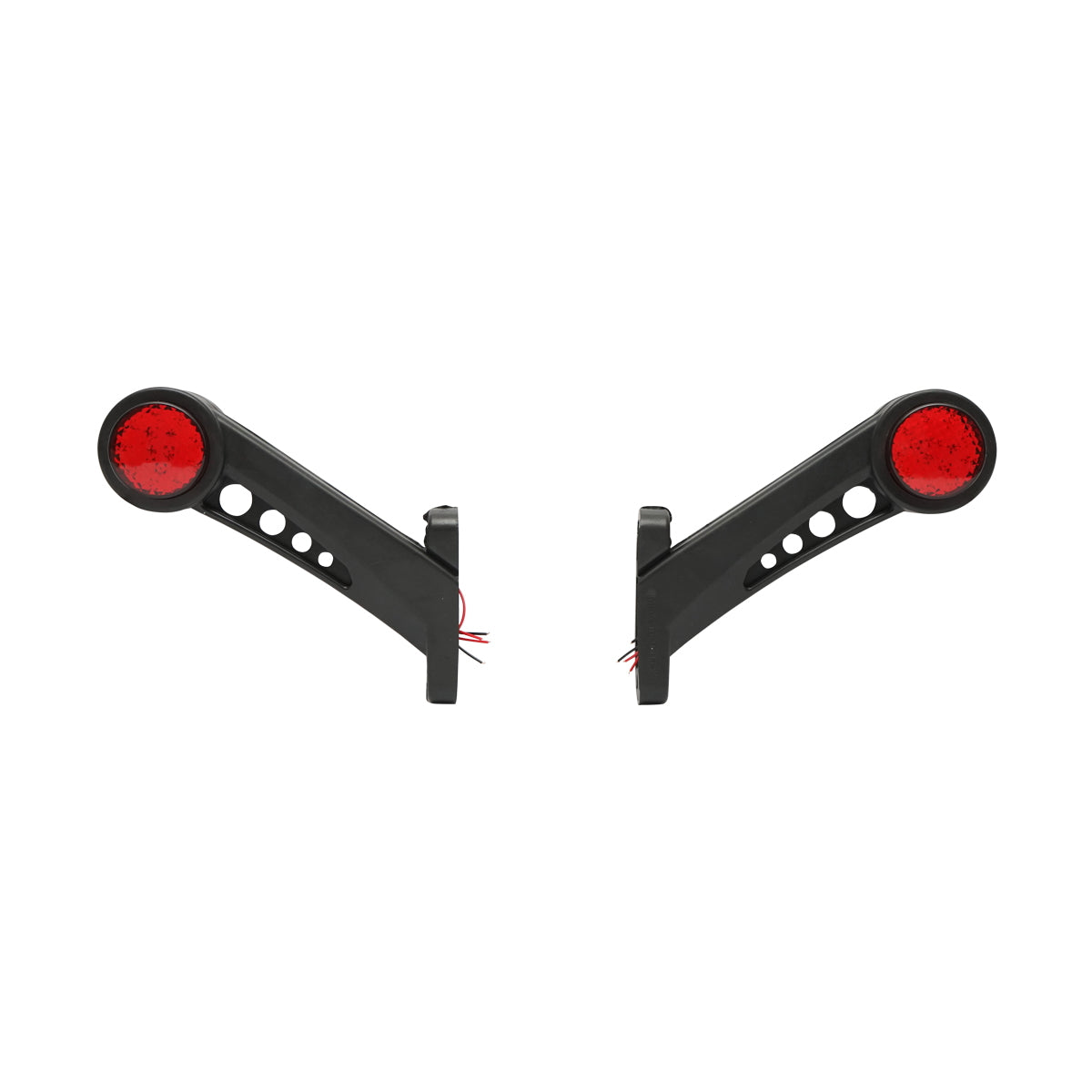 Set of side marker lamps with LED 12-24V, red-white, flexible PVC Breckner Germany